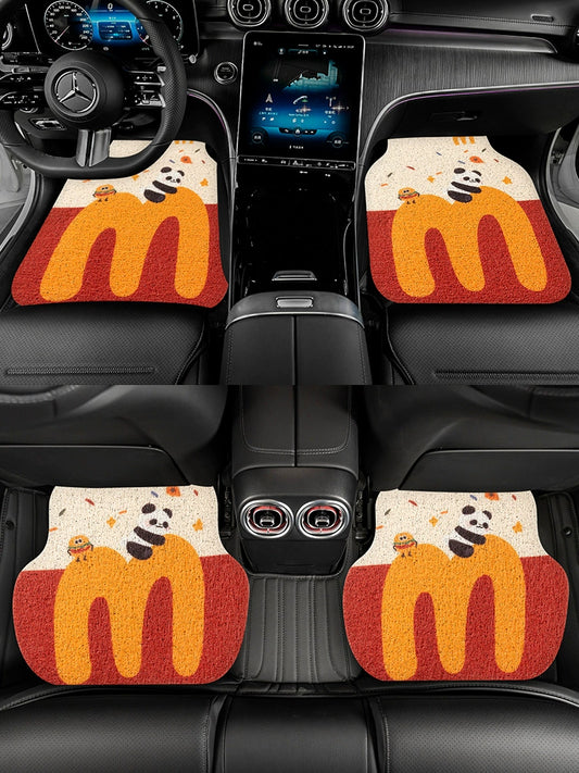 Silk Loop Main Driving Anti-Dirty Cute General Car Foot Mat