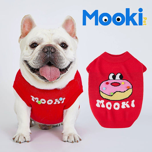 Mookipet Pug French Bulldog Clothes Fat Dog Clothes Knitwear Autumn and Winter Sweater Outer Wear Schnauzer Clothes