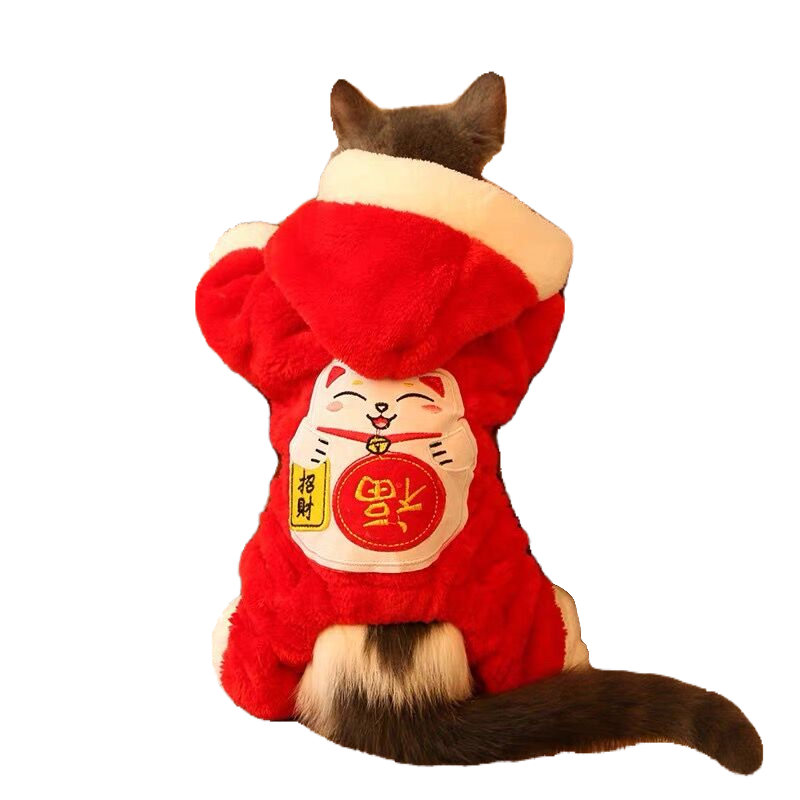 Cat Clothes Winter Anti-Lint Exclusive for Cats Small Clothes Cute Four-Legged Pet Clothing British Shorthair American Shorthair Ragdoll Winter Clothes