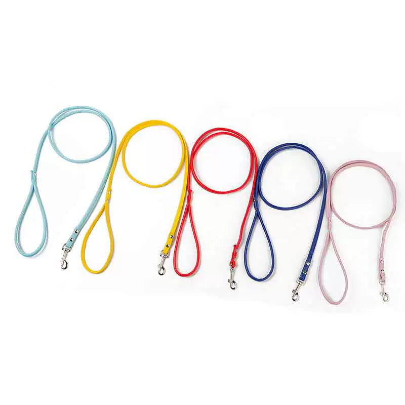 Dog Hand Holding Rope Small Size Dogs Teddy/Pomeranian Bichon Cute Delicate PU Leather Rope Diamond Collar Soft Neutral