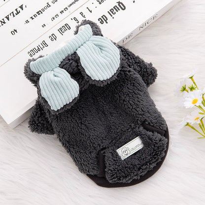 Cute Cat Clothes Autumn and Winter Thickened Kitten Blue Cat Kittens Ragdoll Hairless Cat Pet Winter Clothing