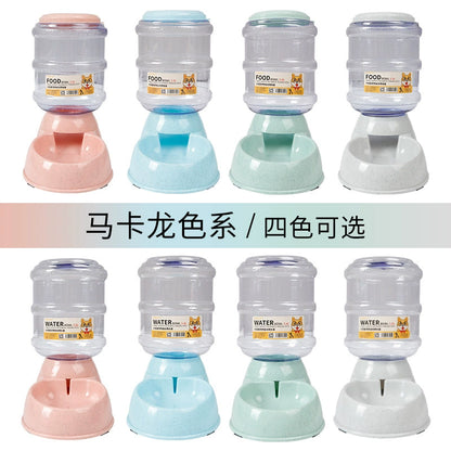 Large Capacity Dog Food Bucket Water Fountain Cat Water Fountain Automatic Pet Feeder Water Feeding 3.8L Cat Bowl Dog Basin