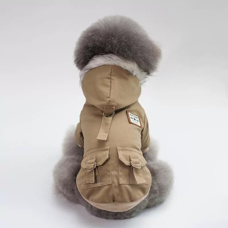 Teddy Winter Warm Two-Legged Military Pet Dog