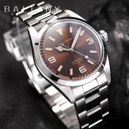 Baltany Explorer pays tribute to men's mechanical watch, top grade sapphire stainless steel 200M waterproof and luminous watch f