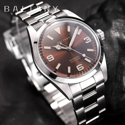Baltany Explorer pays tribute to men's mechanical watch, top grade sapphire stainless steel 200M waterproof and luminous watch f