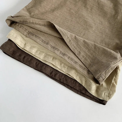 Korean Fashion Baby Boys Girls Slub Cotton Sleeveless T Shirt Toddler Kids Summer Tanks Tops Vest Children Singlet Beach Clothes