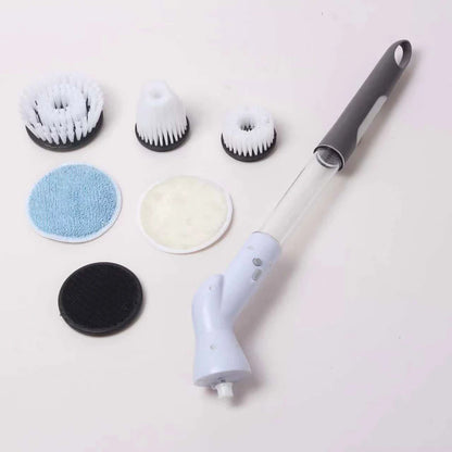 6 In 1 Electric Cleaning Brush Electric Spin Cleaning Scrubber Electric Cleaning Tools Kitchen Bathroom Cleaning Gadgets