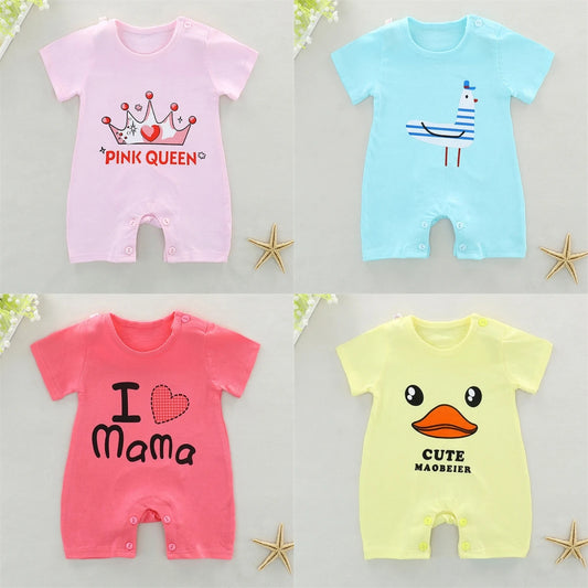 Summer Baby Jumpsuit Short Sleeved 100% Cotton Cute Newborn Boys Girls Romper Baby Jumpsuit Kid Clothes Children's Clothing