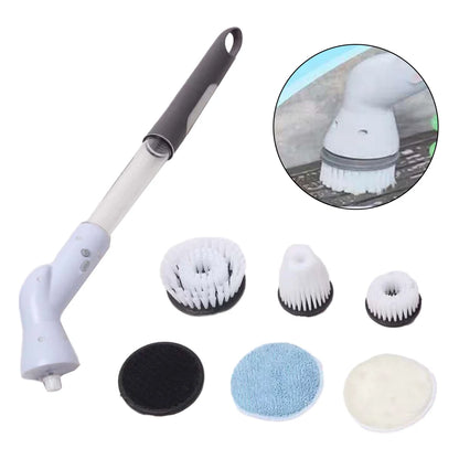 6 In 1 Electric Cleaning Brush Electric Spin Cleaning Scrubber Electric Cleaning Tools Kitchen Bathroom Cleaning Gadgets