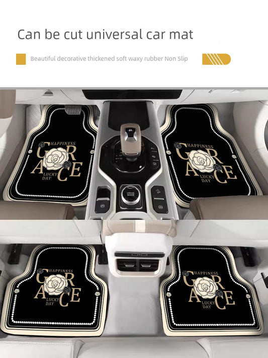 Car Foot Mat Neutral Main Driving Car Mats Step Pad Easy Cleaning Special Car Internal Anti-Dirty Cutting Rear Row Front Row Rubber