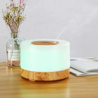 Smart WiFi 500ml Aromatherapy Essential Oil Diffuser Air Humidifier, Connect with Tuya, Alexa and Google Home with 7 LED Colors