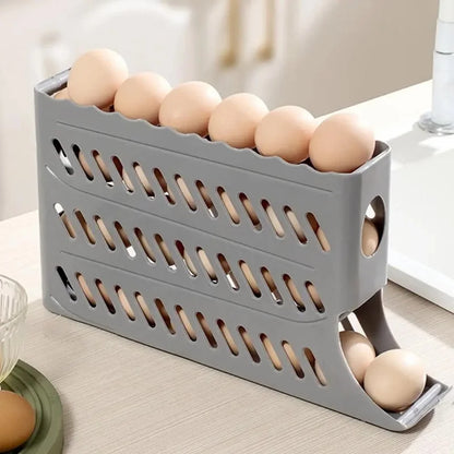 Refrigerator Egg Storage Box Automatic Scrolling Egg Holder Kitchen Large Capacity Dedicated Rolling Egg Storage Box for Kitchen