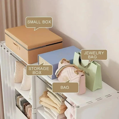 New Bedroom Clothes Storage Wardrobe Folding Portable Organizer Cabinet Dustproof Cloth Simple Multipurpose Assembly Closet