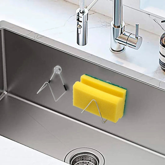 Magnetic Drain Rack  Kitchen Sponge Holder for Sink   Detachable Cleaning Cloth Shelf Dish Drainer  Accesso