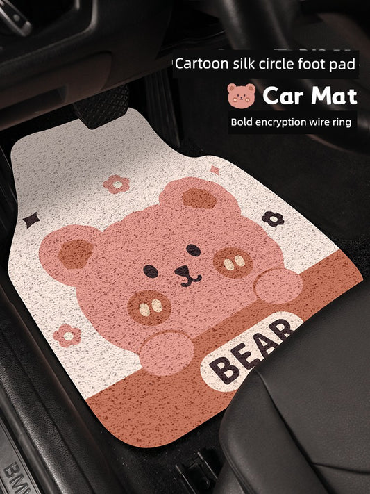 Cute Cartoon High-End Anti-Dirty Girl Car Foot Mat