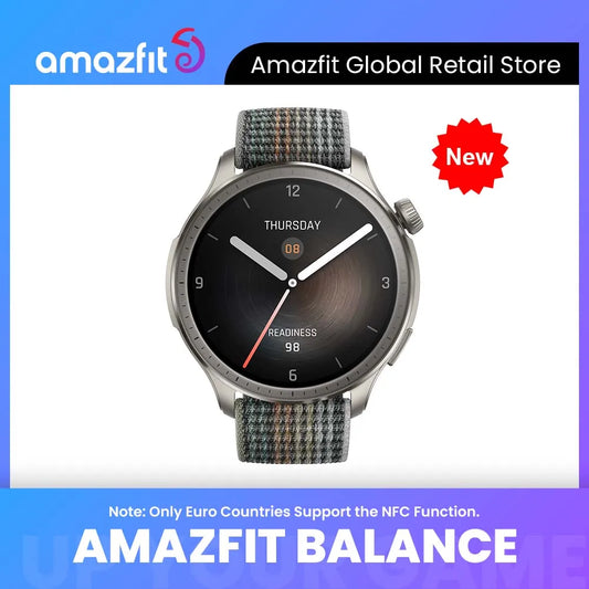 [World Premiere] New Amazfit Balance Smart Watch Large 1.5" AMOLED Display 6 Satellite Positioning Systems Smartwatch