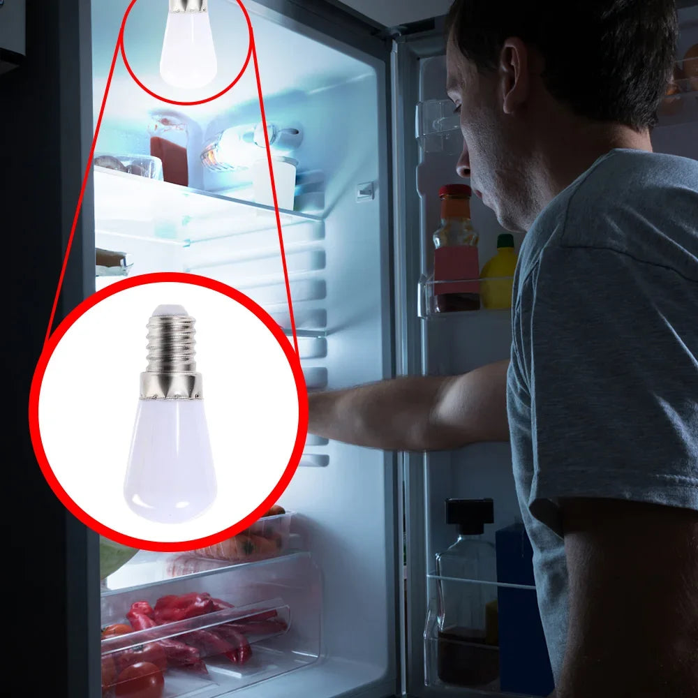 1/2/4Pcs E14/E12 Light Bulbs 220V LED Fridge Mini Lamp Replace Kitchen Refrigerator Display Cabinet Lights Sewing Machine Lamps