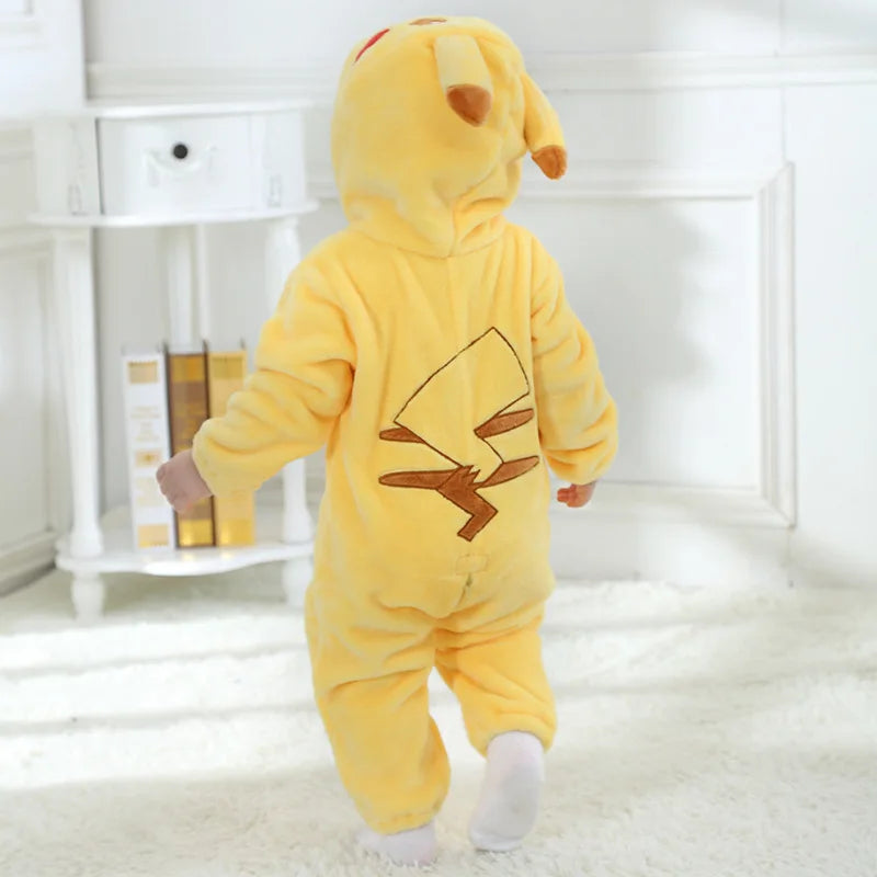 Autumn Spring Newborn Baby Clothes Anime Cosplay Halloween Costume Toddler Boy Girl Rompers Zipper Flannel Warm Infant Onesie