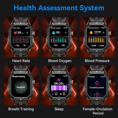 CUBOT X1 Smart Watch 2.13-inch AMOLED Screen, 850mAh Battery, Waterproof Sport smartwatch for Men, Bluetooth Call, Heart Rate