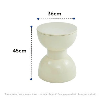 Nordic Creative Shoe Changing Stool Thickened Household Cream Dining Stool Living Room Coffee Table Stool Plastic Round Stools